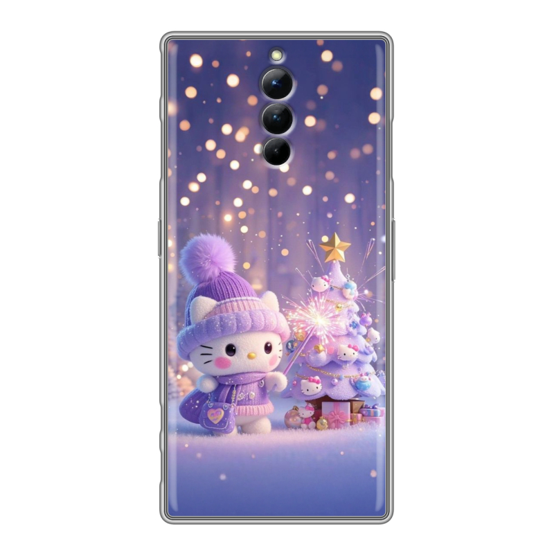 Силиконовый чехол на ZTE Nubia Red Magic 8S Pro с принтом Новый год Силиконовый чехол на ZTE Nubia Red Magic 8S Pro с принтом Новый год