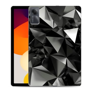 Силиконовый чехол на планшета Xiaomi RedMi Pad SE с принтом Черные кристаллы Силиконовый чехол на планшета Xiaomi RedMi Pad SE с принтом Черные кристаллы