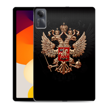 Силиконовый чехол на планшета Xiaomi RedMi Pad SE с принтом Герб России Силиконовый чехол на планшета Xiaomi RedMi Pad SE с принтом Герб России