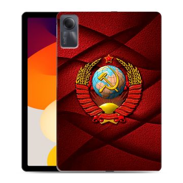 Силиконовый чехол на планшета Xiaomi RedMi Pad SE с принтом Герб СССР Силиконовый чехол на планшета Xiaomi RedMi Pad SE с принтом Герб СССР