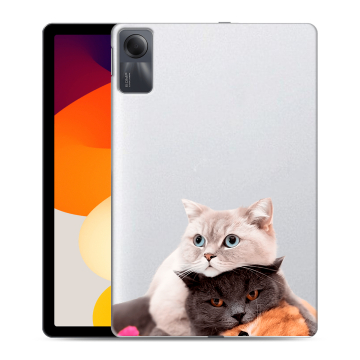 Силиконовый чехол на планшета Xiaomi RedMi Pad SE с принтом Кошки Силиконовый чехол на планшета Xiaomi RedMi Pad SE с принтом Кошки