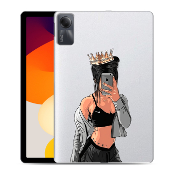 Силиконовый чехол на планшета Xiaomi RedMi Pad SE с принтом Женские принты Силиконовый чехол на планшета Xiaomi RedMi Pad SE с принтом Женские принты
