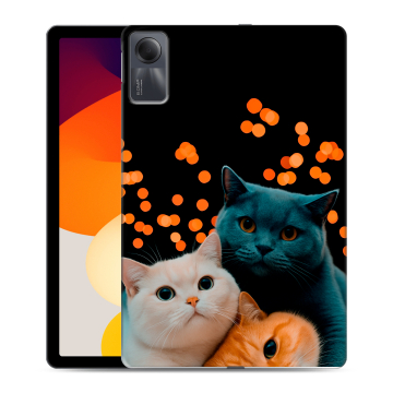 Силиконовый чехол на планшета Xiaomi RedMi Pad SE с принтом Кошки Силиконовый чехол на планшета Xiaomi RedMi Pad SE с принтом Кошки