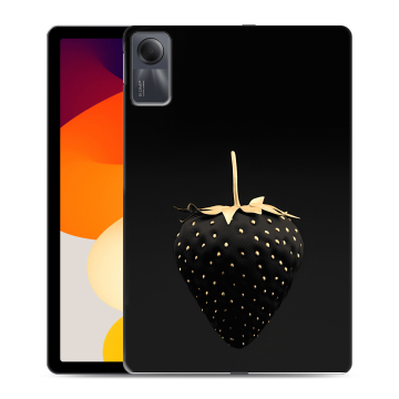 Силиконовый чехол на планшета Xiaomi RedMi Pad SE с принтом Черная клубника Силиконовый чехол на планшета Xiaomi RedMi Pad SE с принтом Черная клубника