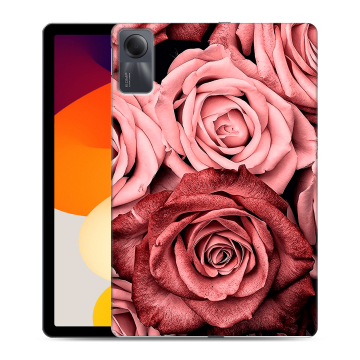Силиконовый чехол на планшета Xiaomi RedMi Pad SE с принтом Цветы розы Силиконовый чехол на планшета Xiaomi RedMi Pad SE с принтом Цветы розы
