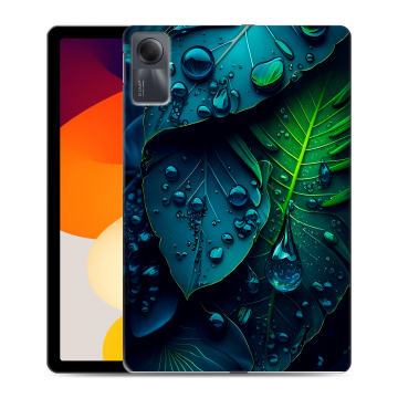Силиконовый чехол на планшета Xiaomi RedMi Pad SE с принтом Листья Силиконовый чехол на планшета Xiaomi RedMi Pad SE с принтом Листья