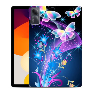 Силиконовый чехол на Xiaomi RedMi Pad SE с принтом Бабочки
