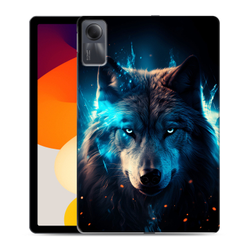 Силиконовый чехол на Xiaomi RedMi Pad SE с принтом Волк ночной