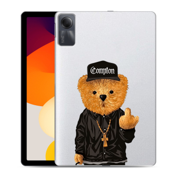 Силиконовый чехол на Xiaomi RedMi Pad SE с принтом Плюшевый медведь