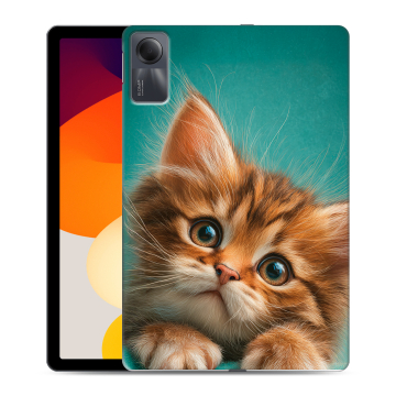 Силиконовый чехол на Xiaomi RedMi Pad SE с принтом котенок