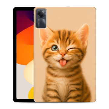 Силиконовый чехол на Xiaomi RedMi Pad SE с принтом котенок