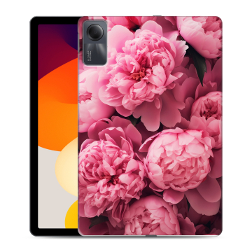 Силиконовый чехол на Xiaomi RedMi Pad SE с принтом цветы пионы