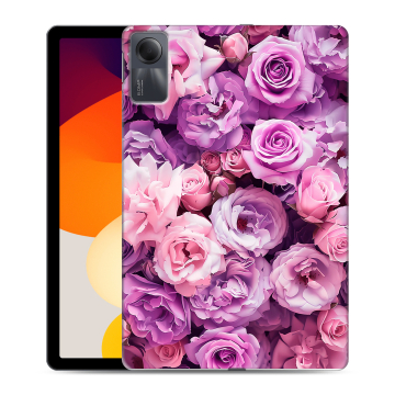 Силиконовый чехол на Xiaomi RedMi Pad SE с принтом лавандовые розы