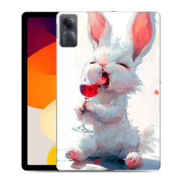 Силиконовый чехол на Xiaomi RedMi Pad SE с принтом кролик зайчик