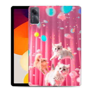 Силиконовый чехол на Xiaomi RedMi Pad SE с принтом милые котики
