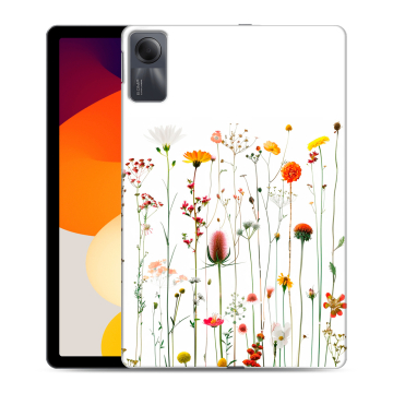 Силиконовый чехол на планшета Xiaomi RedMi Pad SE с принтом цветы