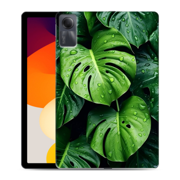 Силиконовый чехол на планшета Xiaomi RedMi Pad SE с принтом Листья