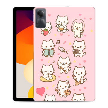 Силиконовый чехол на планшета Xiaomi RedMi Pad SE с принтом Hello Kitty Хелоу Кити