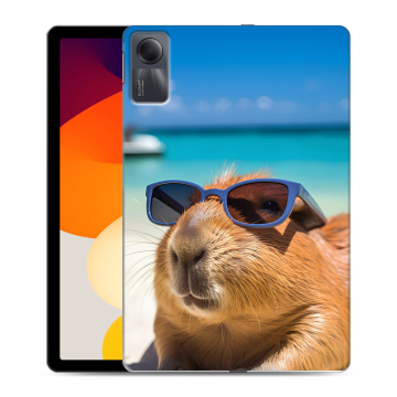 Силиконовый чехол на планшета Xiaomi RedMi Pad SE с принтом Капибара