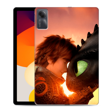 Силиконовый чехол на планшета Xiaomi RedMi Pad SE с принтом Как приручить дракона