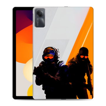 Силиконовый чехол на планшета Xiaomi RedMi Pad SE с принтом Контер страйк Counter strike