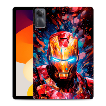 Силиконовый чехол на планшета Xiaomi RedMi Pad SE с принтом Железный человек Ironman
