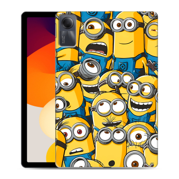 Силиконовый чехол на планшета Xiaomi RedMi Pad SE с принтом Миньоны