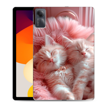 Силиконовый чехол на планшета Xiaomi RedMi Pad SE с принтом котята котики