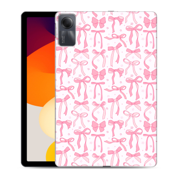 Силиконовый чехол на Xiaomi RedMi Pad SE с принтом Розовые бантики