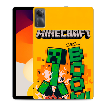 Силиконовый чехол на Xiaomi RedMi Pad SE с принтом Майнкрафт Minecraft