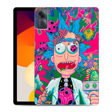 Силиконовый чехол на Xiaomi RedMi Pad SE с принтом Рик и Морти Rick Morty