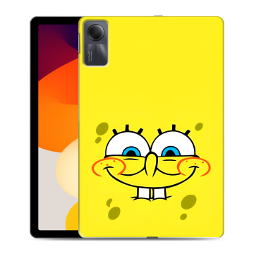Силиконовый чехол на Xiaomi RedMi Pad SE с принтом спанчбоб спанч боб