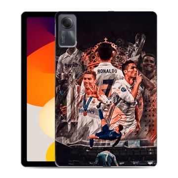 Силиконовый чехол на Xiaomi RedMi Pad SE с принтом Реал Роналдо Real Ronaldo