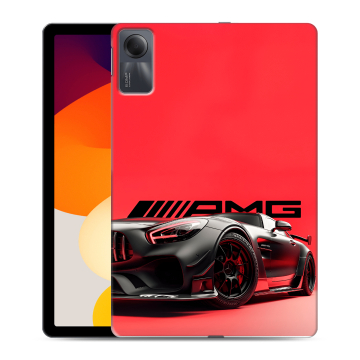 Силиконовый чехол на Xiaomi RedMi Pad SE с принтом Мерседес Mercedes AMG