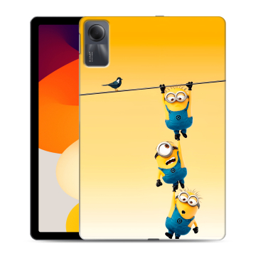 Силиконовый чехол на Xiaomi RedMi Pad SE с принтом Миньоны