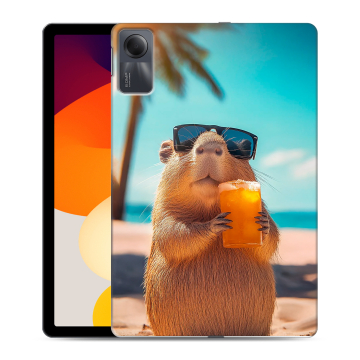 Силиконовый чехол на Xiaomi RedMi Pad SE с принтом Капибара