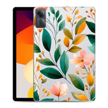 Силиконовый чехол на Xiaomi RedMi Pad SE с принтом Цветы паттерн