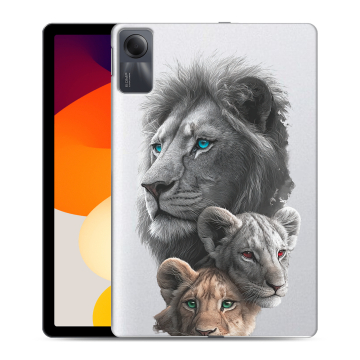 Силиконовый чехол на Xiaomi RedMi Pad SE с принтом Львы
