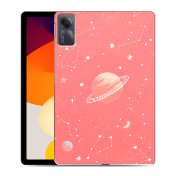 Силиконовый чехол на Xiaomi RedMi Pad SE с принтом Розовый космос