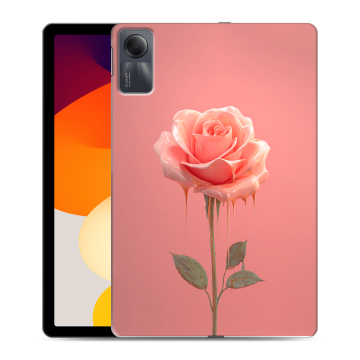 Силиконовый чехол на Xiaomi RedMi Pad SE с принтом Розовая роза