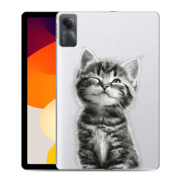 Силиконовый чехол на Xiaomi RedMi Pad SE с принтом Котенок