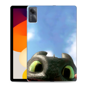 Силиконовый чехол на Xiaomi RedMi Pad SE с принтом Как приручить дракона
