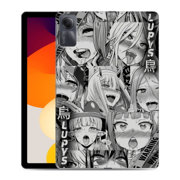 Силиконовый чехол на Xiaomi RedMi Pad SE с принтом Ahegao Ахегао Аниме