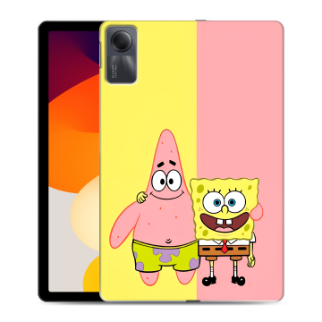Силиконовый чехол на Xiaomi RedMi Pad SE с принтом Спанч боб Спанчбоб