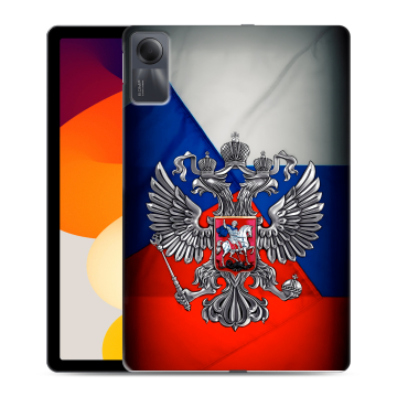 Силиконовый чехол на Xiaomi RedMi Pad SE с принтом Флаг России Силиконовый чехол на Xiaomi RedMi Pad SE с принтом Флаг России