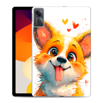 Силиконовый чехол на Xiaomi RedMi Pad SE с принтом корги