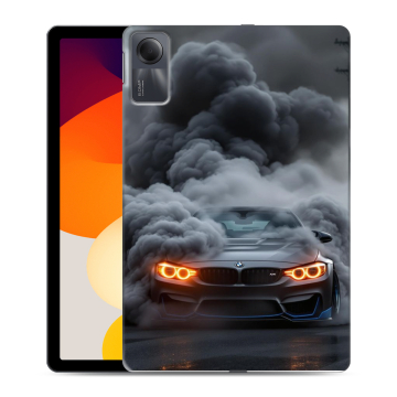 Силиконовый чехол на Xiaomi RedMi Pad SE с принтом BMW БМВ Силиконовый чехол на Xiaomi RedMi Pad SE с принтом BMW БМВ