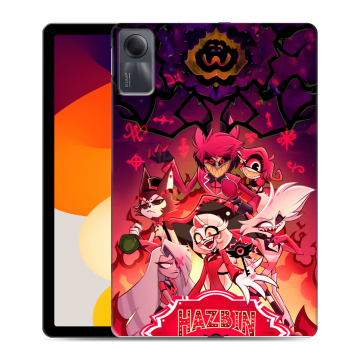 Силиконовый чехол на Xiaomi RedMi Pad SE с принтом Hazbin Hotel Отель Хазбин