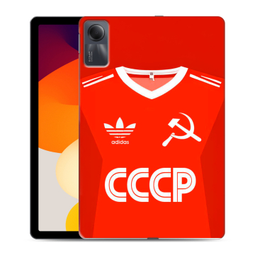Силиконовый чехол на Xiaomi RedMi Pad SE с принтом Флаг Герб СССР