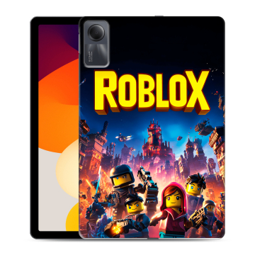 Силиконовый чехол на Xiaomi RedMi Pad SE с принтом Roblox Роблокс